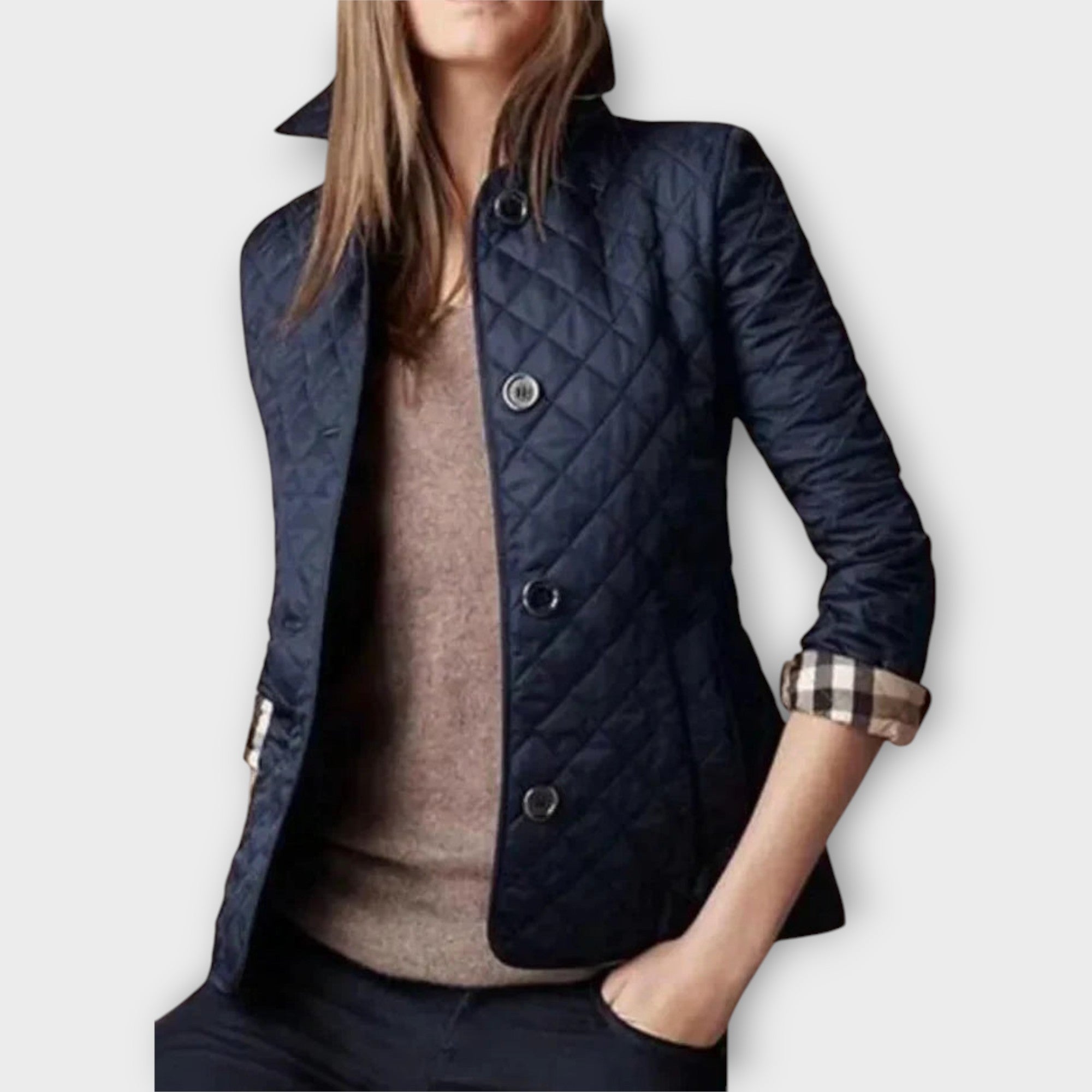 Chaqueta acolchada de línea elegante