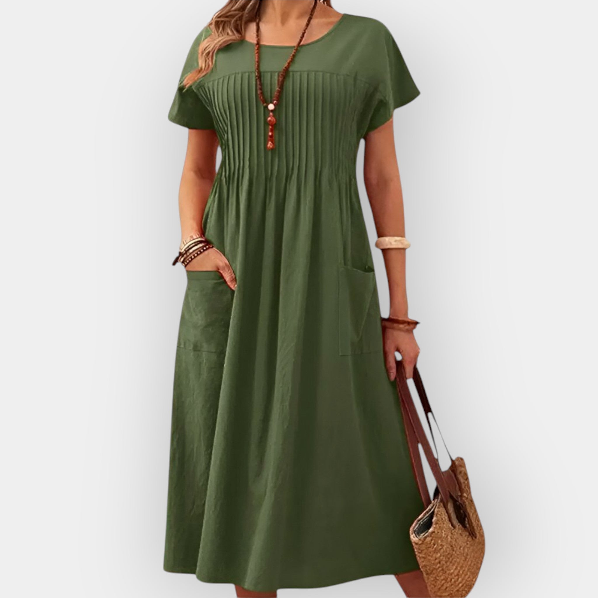 Vestido de tela suave y cómoda