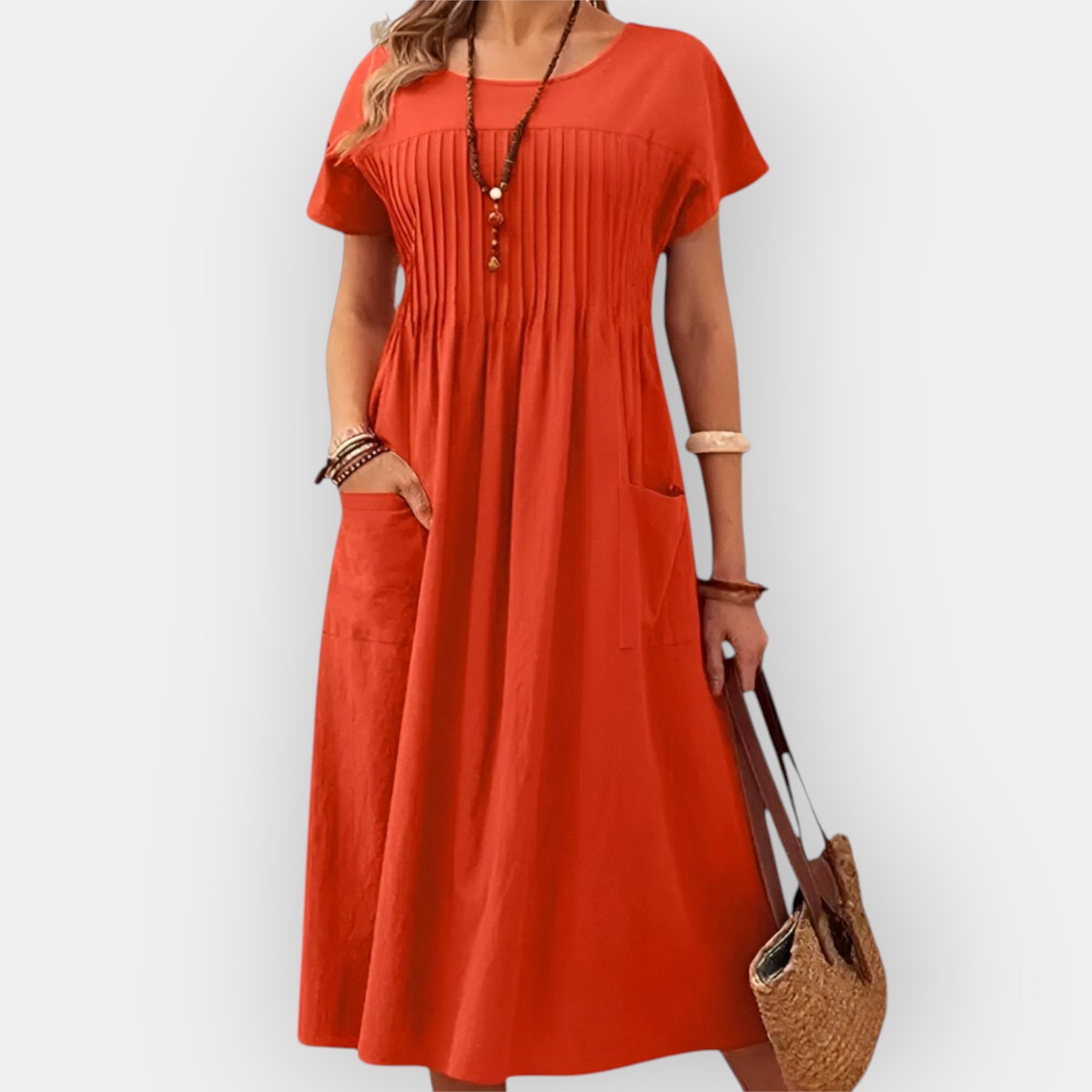 Vestido de tela suave y cómoda