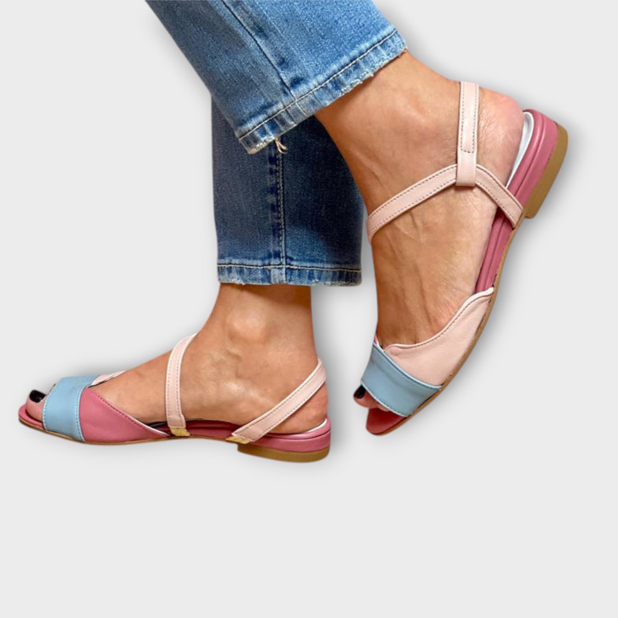 Roselina – Tacones con bloques de color
