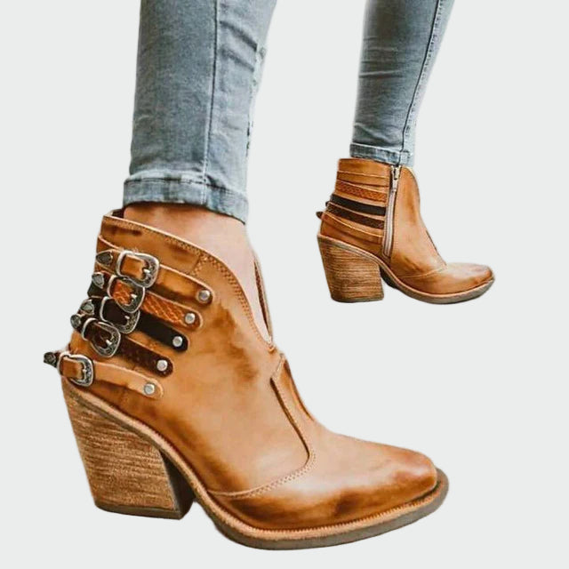 Botas de cuero retro