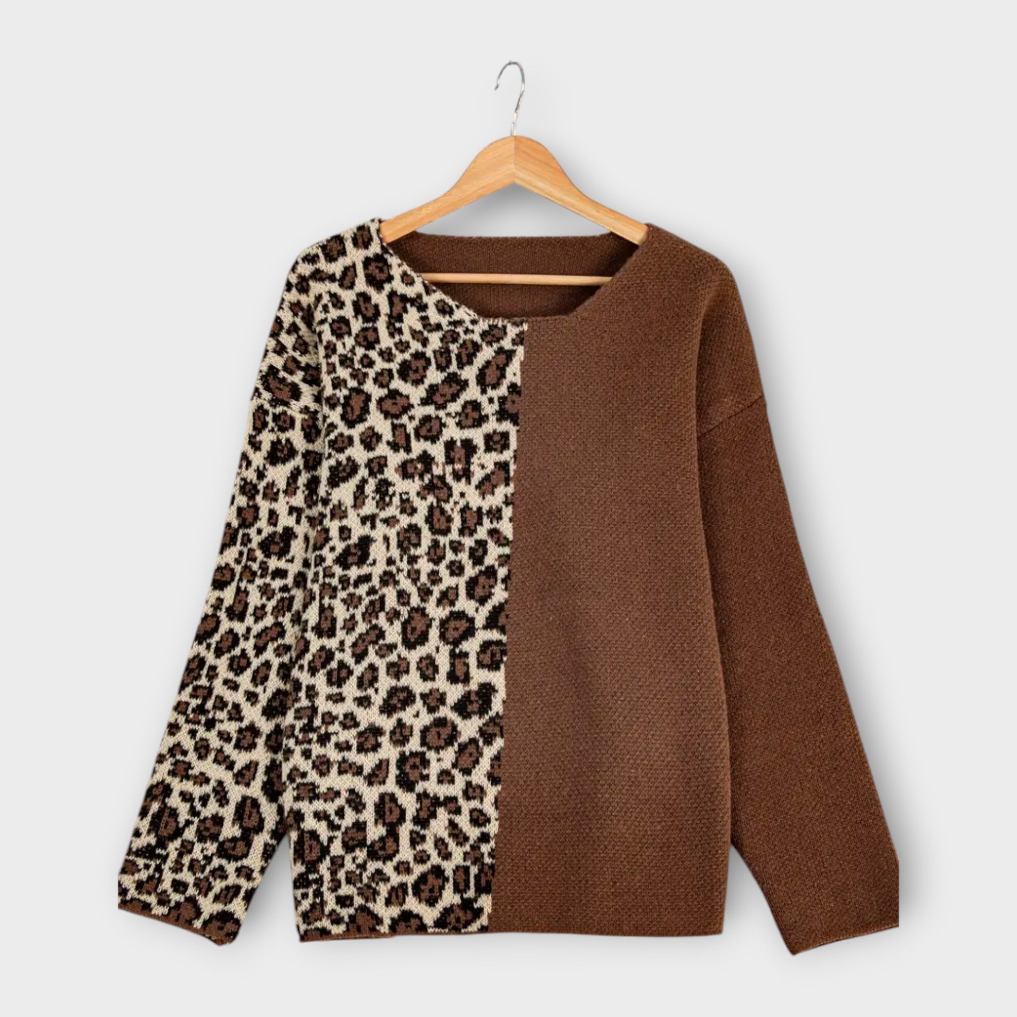 Marina - Jersey acogedor con estampado de león