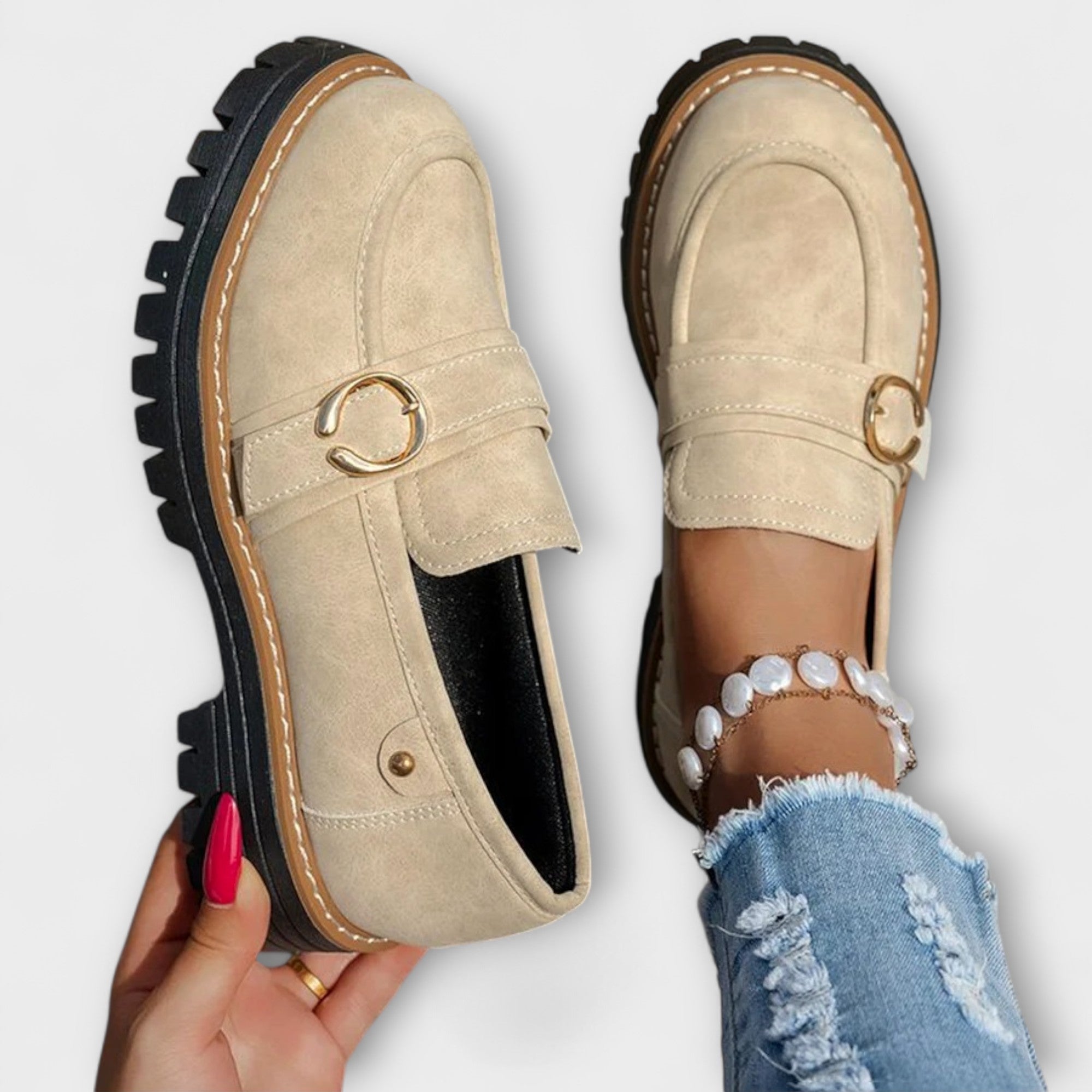 Laura – Mocasines casuales de punta redonda