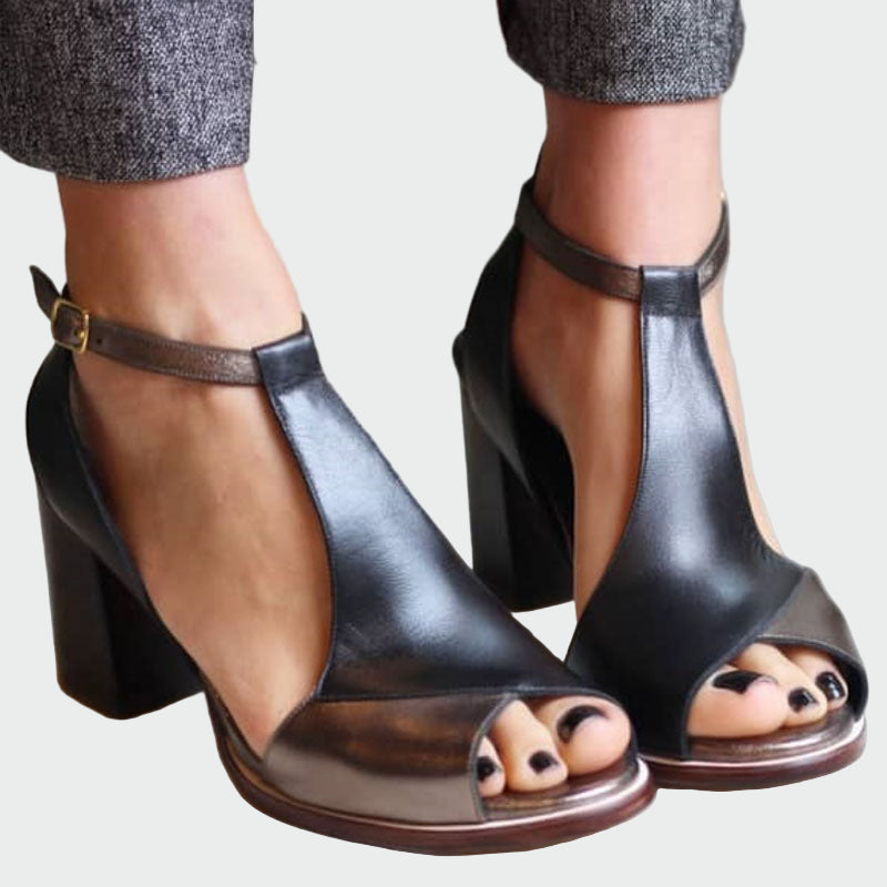 Aniao™ | Sandalias negras de tacón alto
