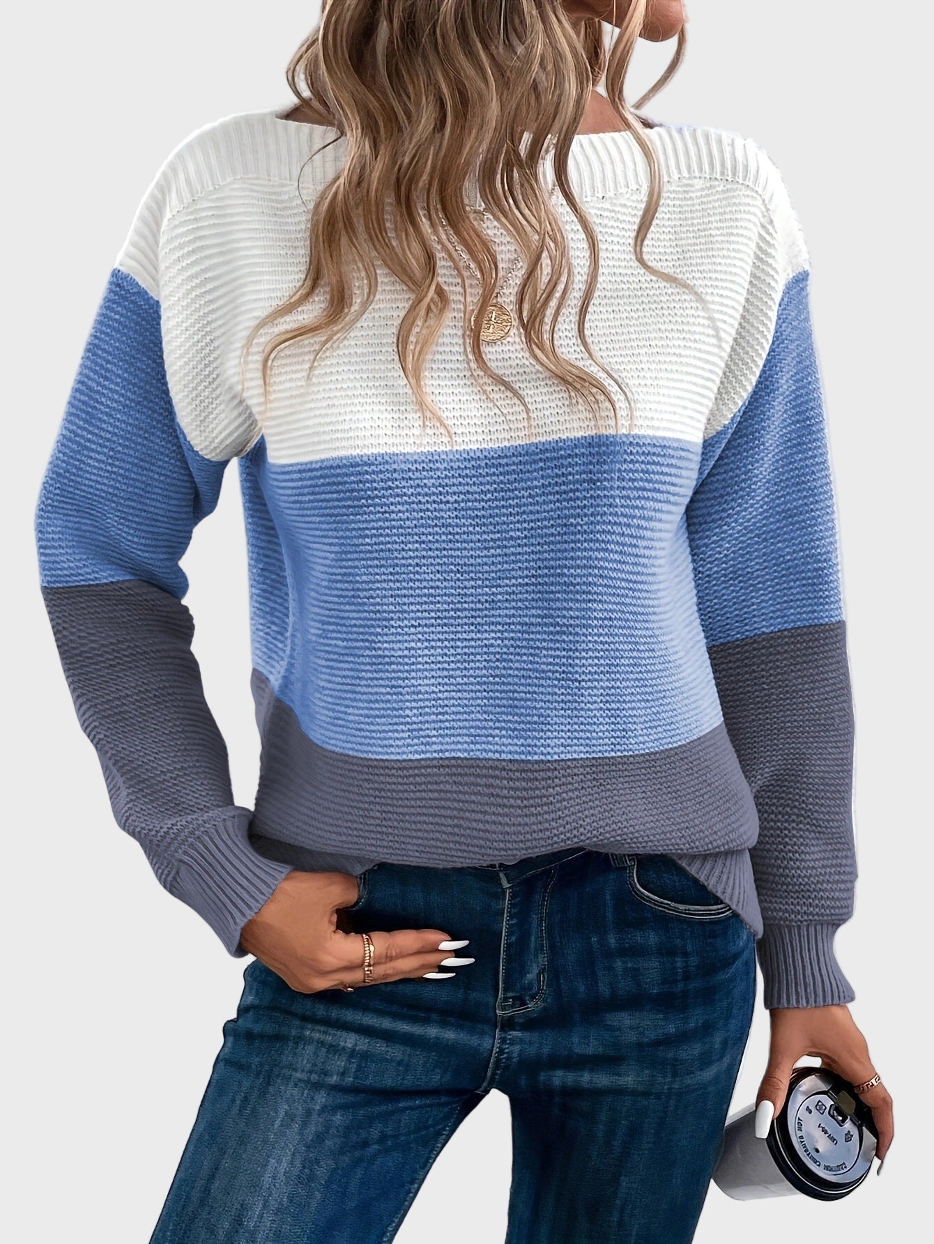 Elegante jersey de cuello alto de punto