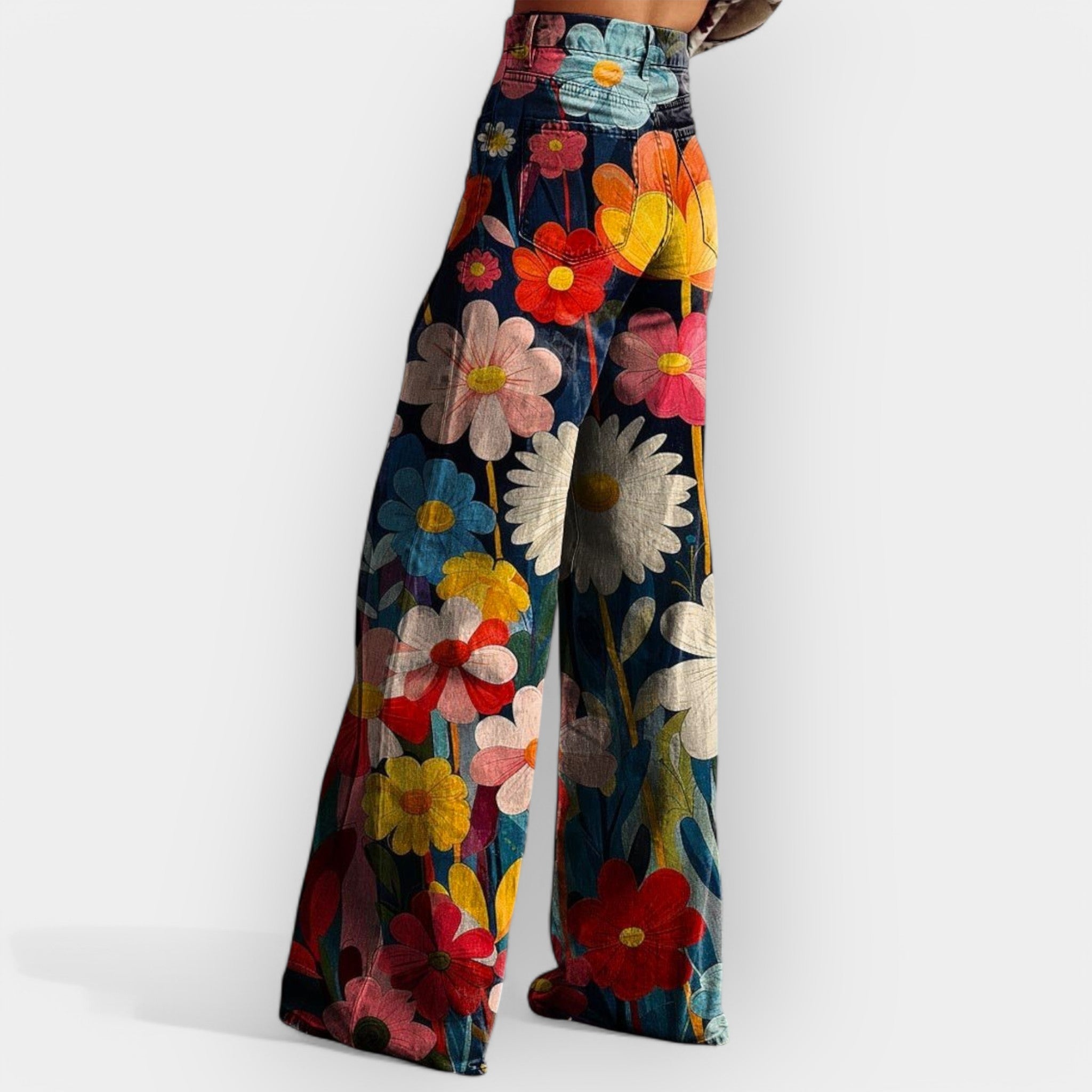 Pantalón Flare Floral y Aireado
