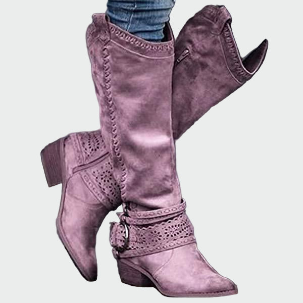 Botas vaqueras de cuero retro
