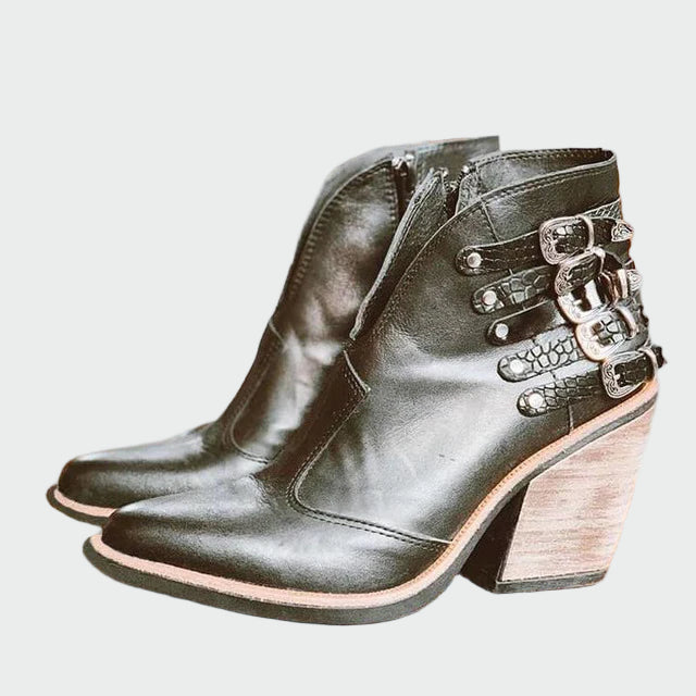 Botas de cuero retro