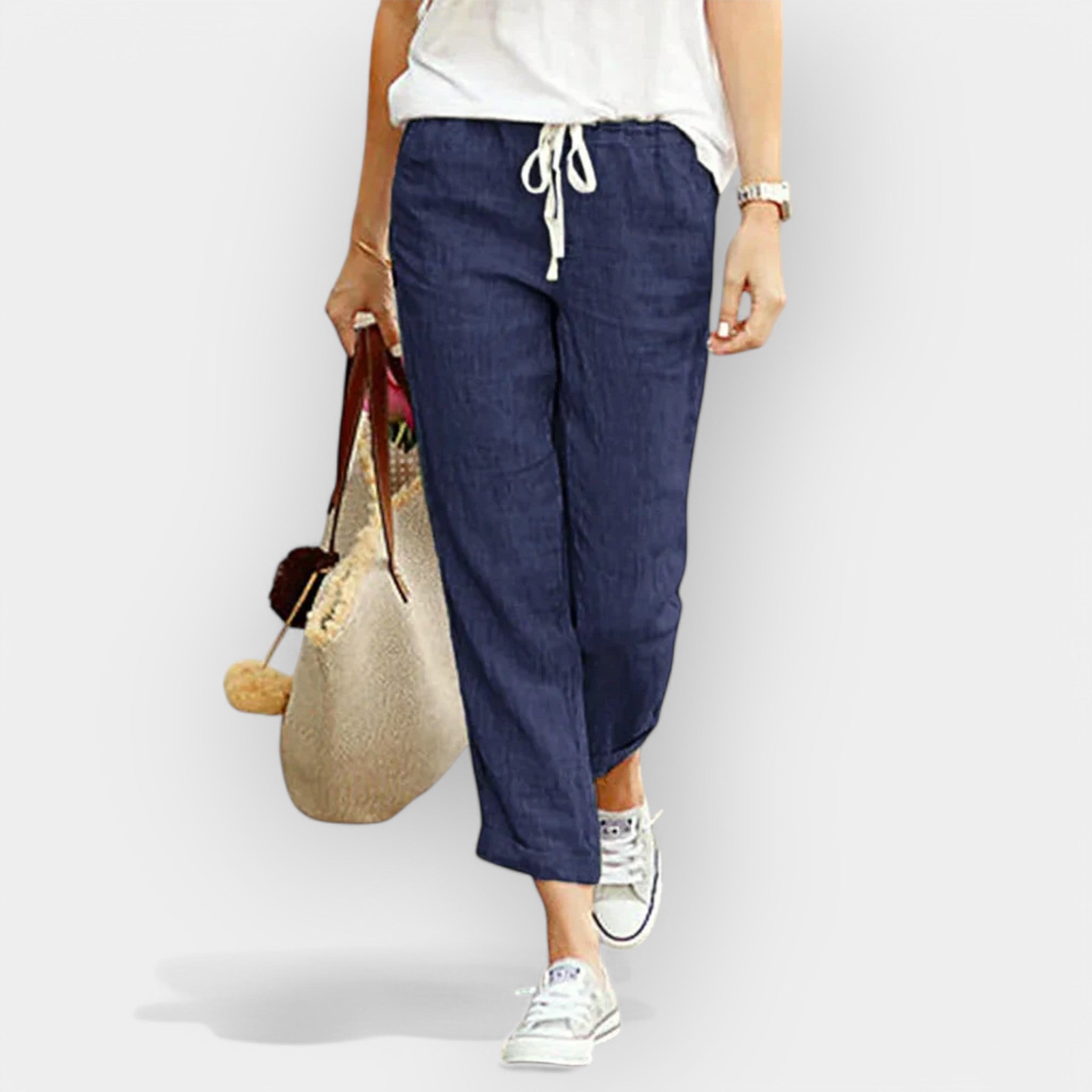 Pantalón de Algodón con Cintura Ajustable
